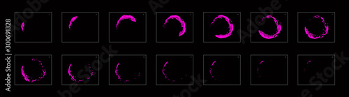poison circle animation effect. frame by frame classic animation for game development, mobile games or motion graphic.
