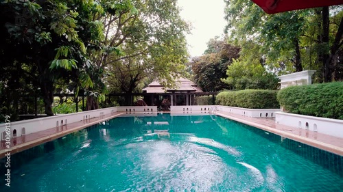 A man playing in the pool