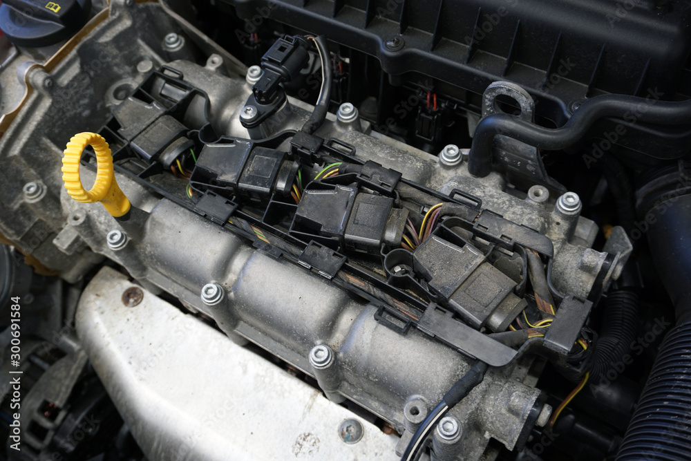 Electric equipment of the engine of a modern car. Ignition coils