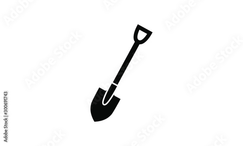 shovel icon vector photo