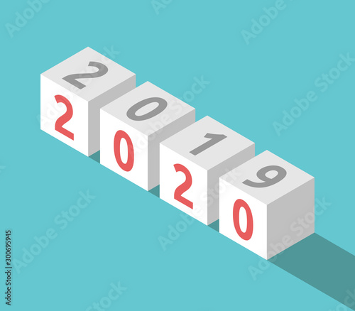 2019, 2020 isometric cubes