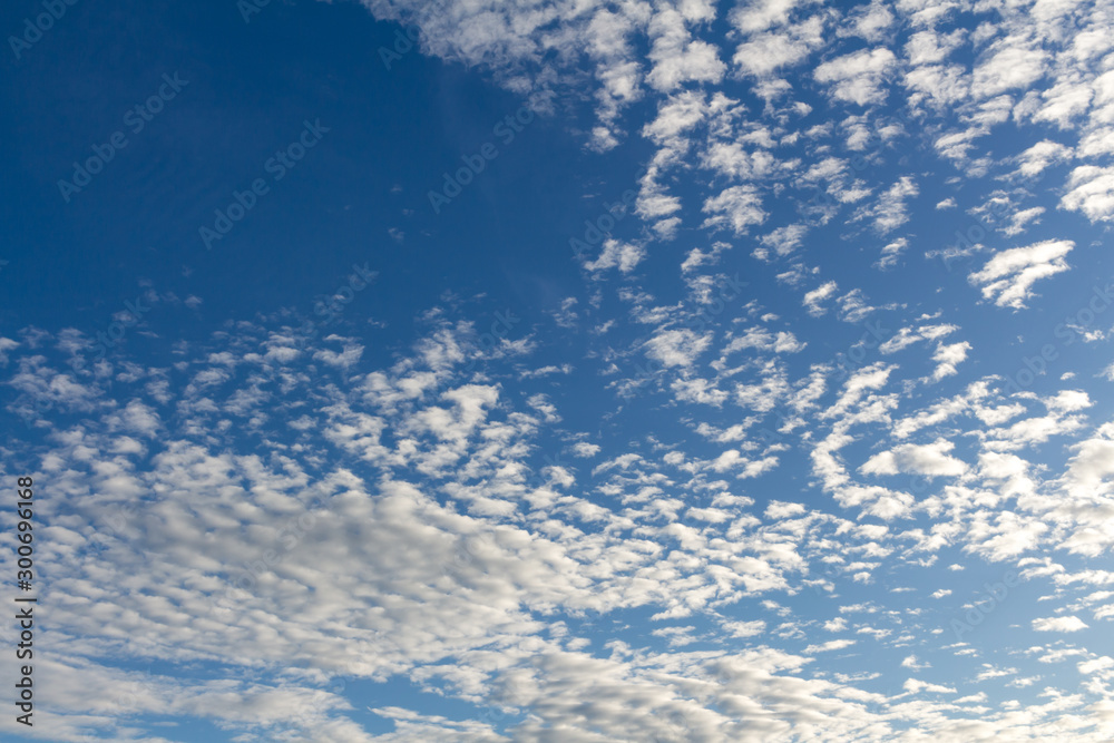 blue sky background with clouds.