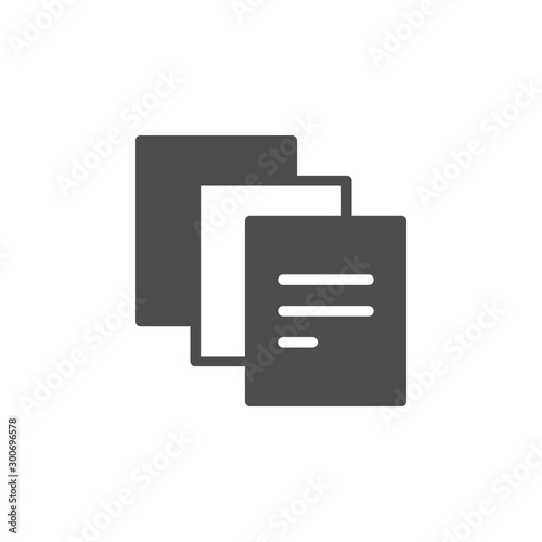 Free Download Document copy glyph icon and paper sheets symbol - GFXLoad
