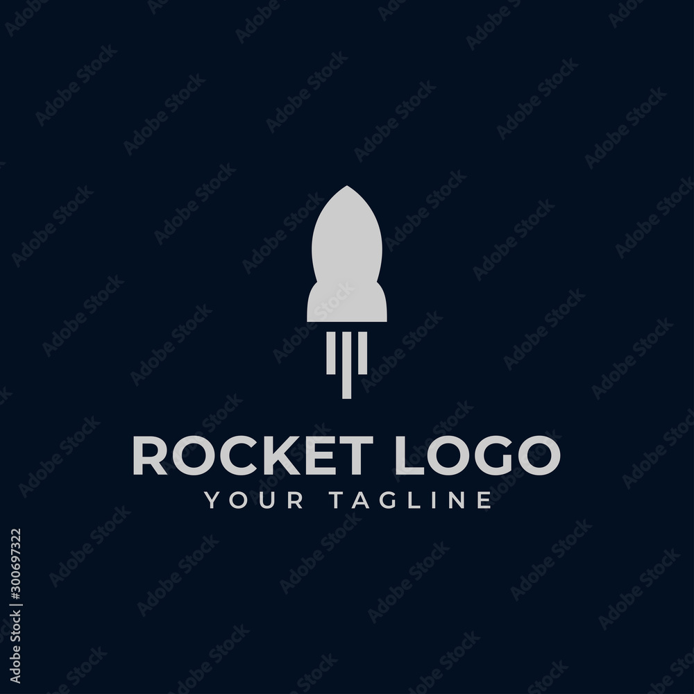 Simple Rocket Launch, Spaceship Logo Design Template Simple Rocket Launch, Spaceship Logo Design Template