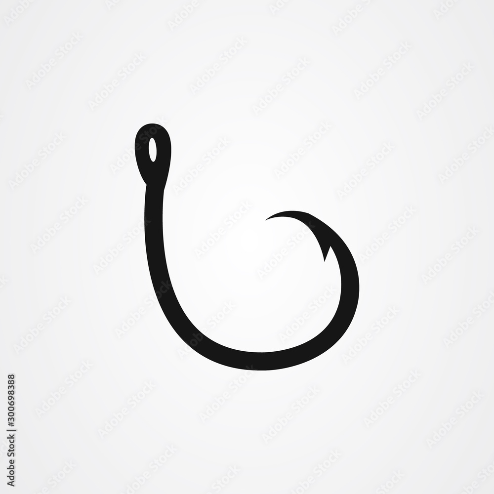 Fishing hook icon logo vector design Fishing hook icon logo vector design