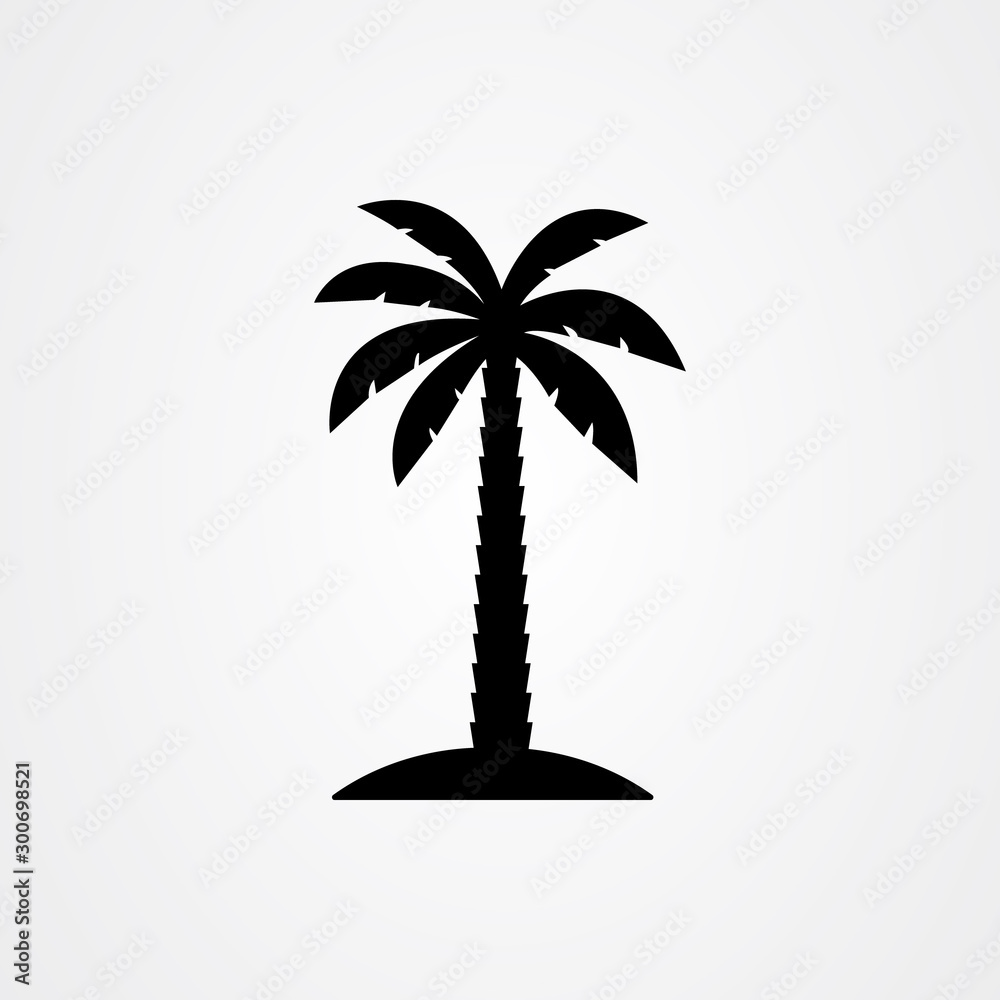 Palm tree silhouette icon. simple flat vector illustration Stock Vector |  Adobe Stock