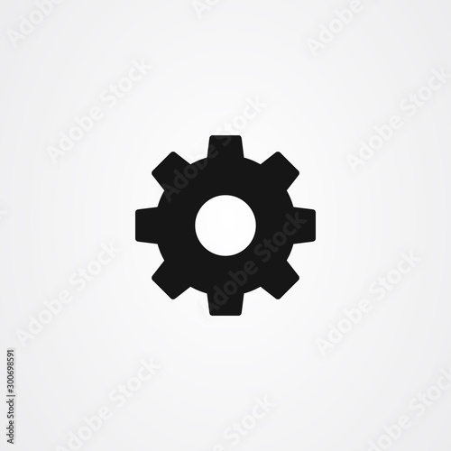 Setting icon vector design, gear symbol.
