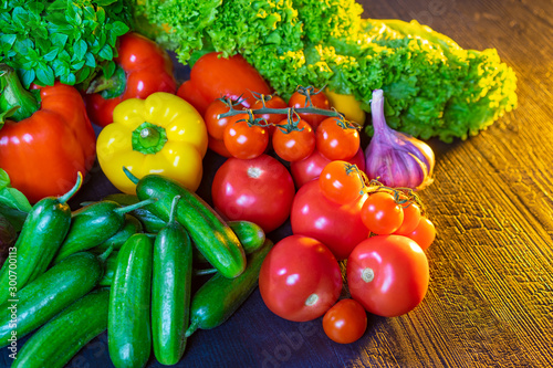 Vegetables are on the table...