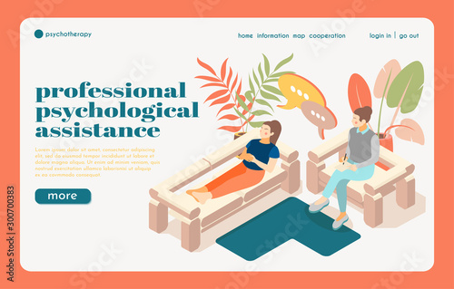 Depression Isometric Landing Page 
