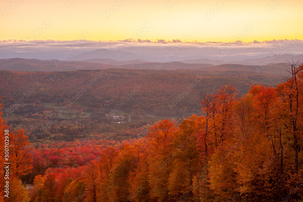 Vermont Mountain Landscape in Autumn