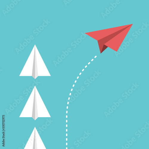Paper plane changing direction