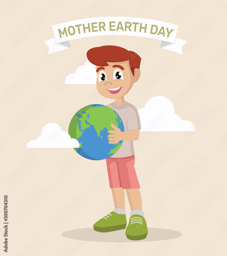 Cartoon character, Mother earth day. Cartoon character, Mother earth day.