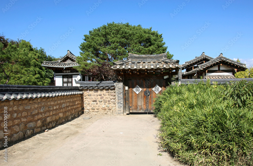 Andong Hahoe Folk Village in Andong, South Korea. UNESCO world heritage. Andong Hahoe Folk Village in Andong, South Korea. UNESCO world heritage.