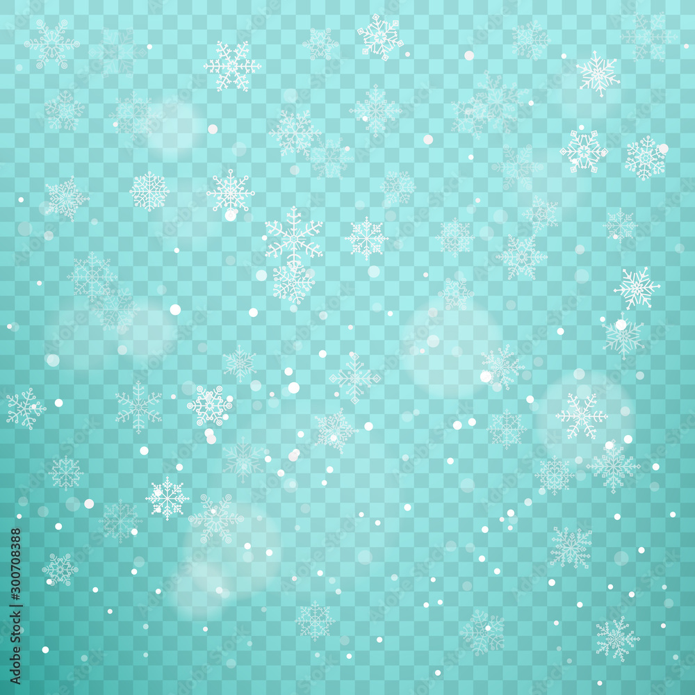 Winter snowfall vector background