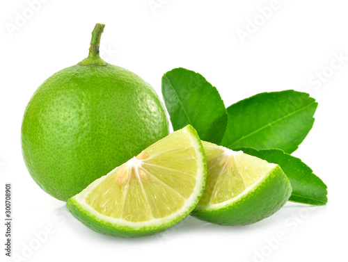lime green isolated on white background