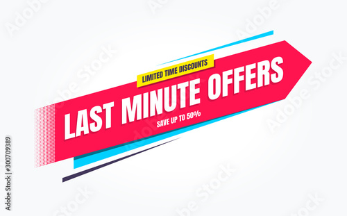 Last Minute Offers Limited Time Discounts Shopping Label
