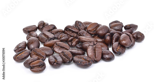  coffee beans isolated on white background