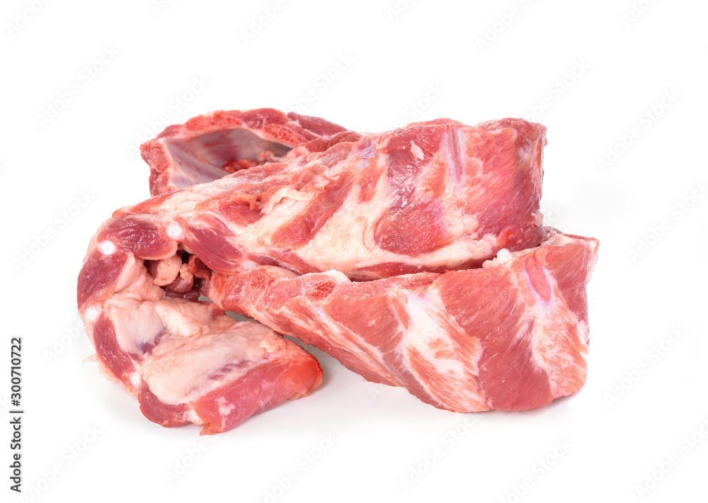 Pork ribs isolated on a white background