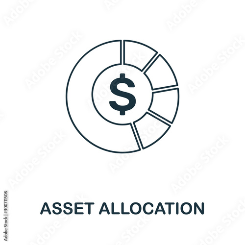 Asset Allocation icon outline style. Thin line creative Asset Allocation icon for logo, graphic design and more