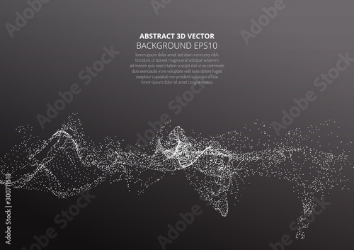 Abstract background with many particles. Optical illusion of movement.