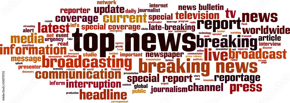 Top news word cloud