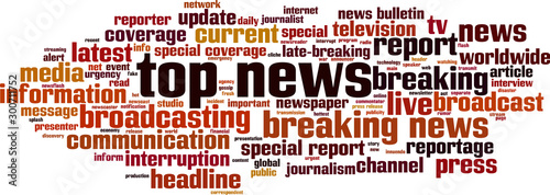 Top news word cloud