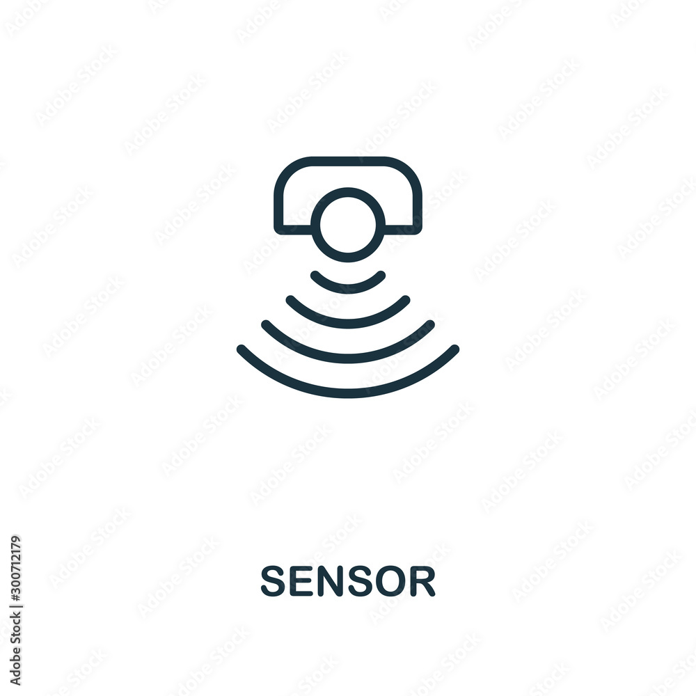 Sensor icon outline style. Thin line creative Sensor icon for logo, graphic  design and more vector de Stock | Adobe Stock