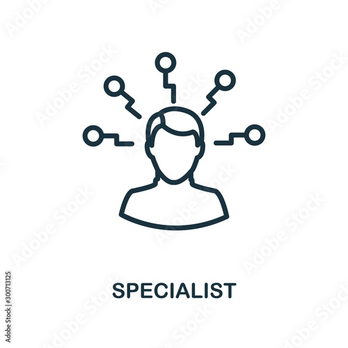 Specialist icon outline style. Thin line creative Specialist icon for logo, graphic design and more