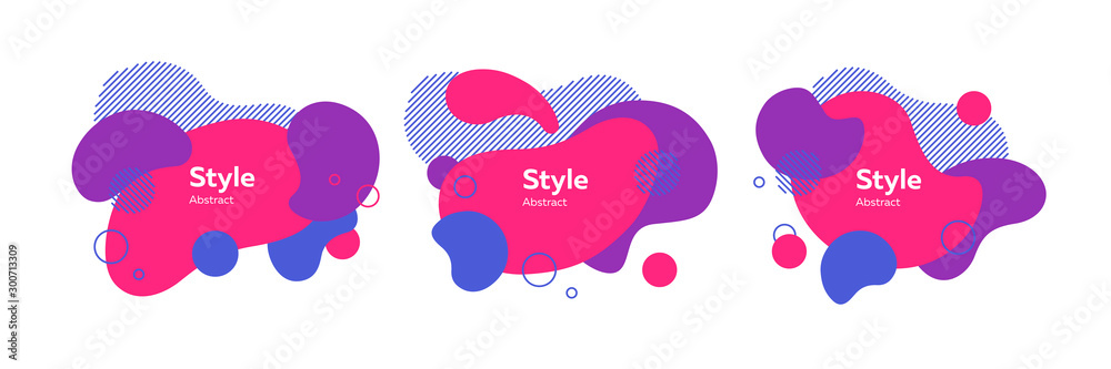 Set of modern colorful abstract badges Set of modern colorful abstract badges