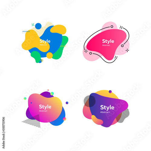 Flowing liquid forms with text sample