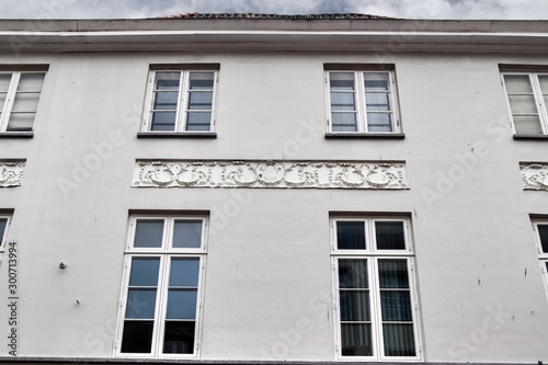 Beautiful old architecture of facades found in the small town Flensburg  photo