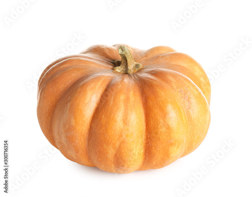 Fresh raw pumpkin isolated on white. Organic plant
