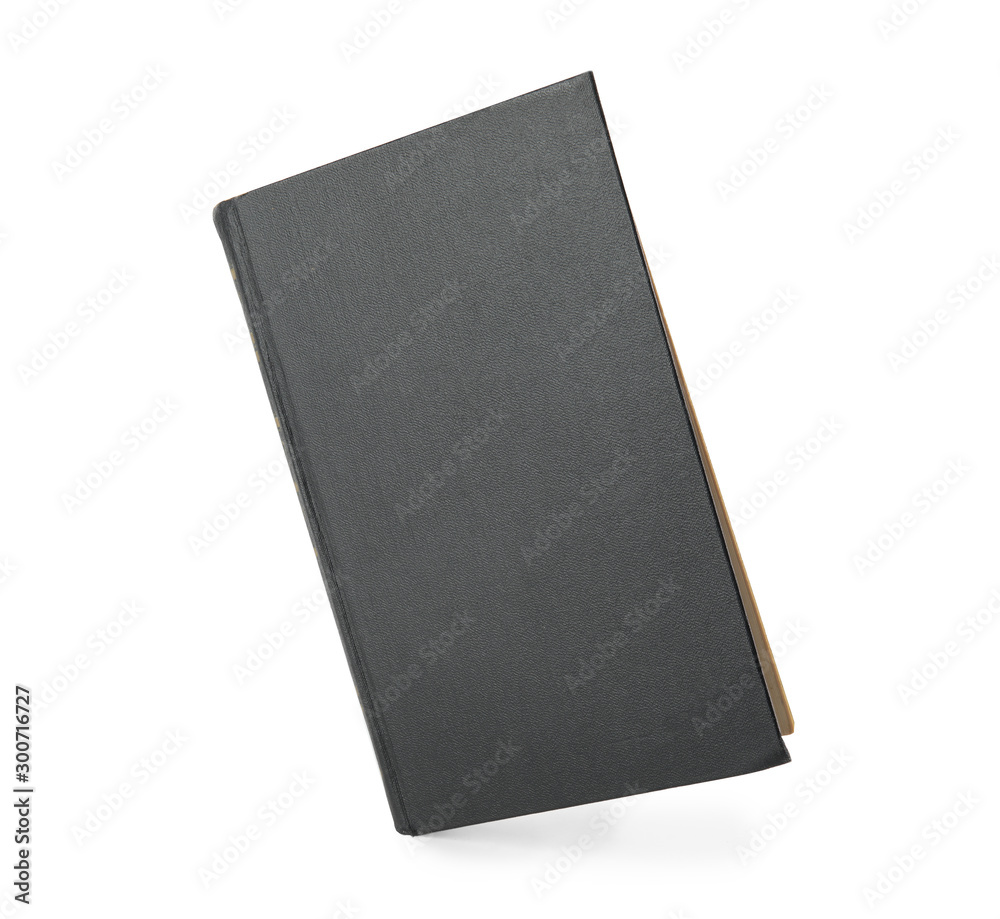 Closed color hardcover book on white background Closed color hardcover book on white background