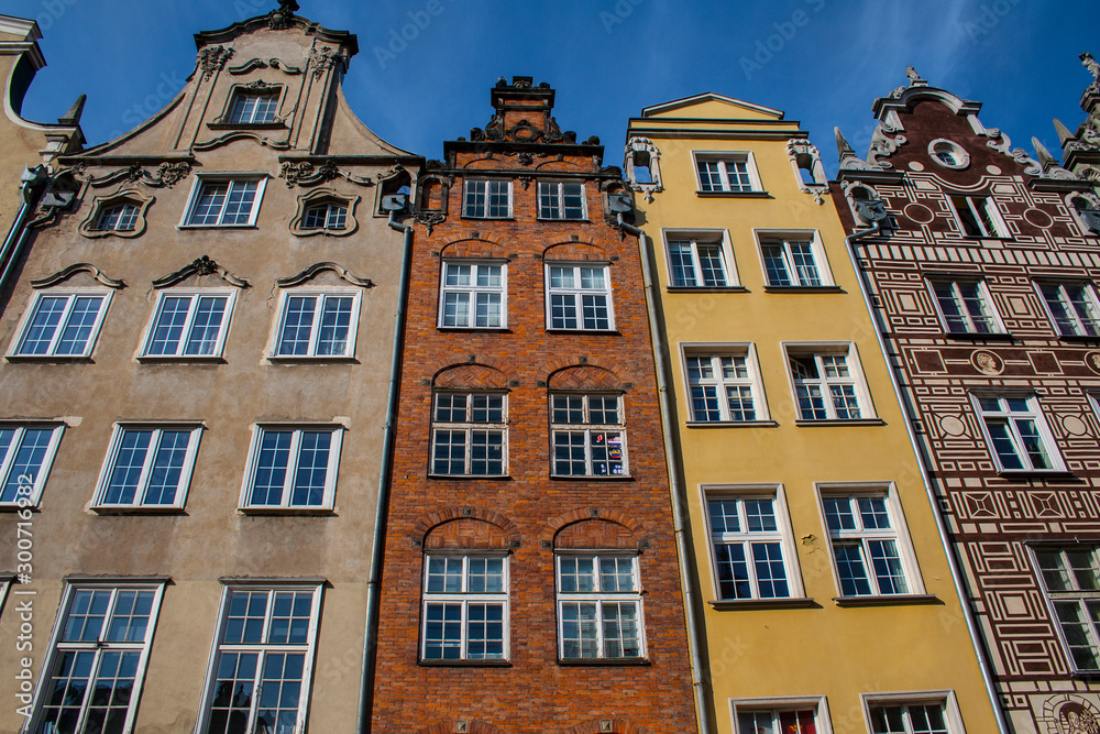 Historic tenement houses in Gdansk