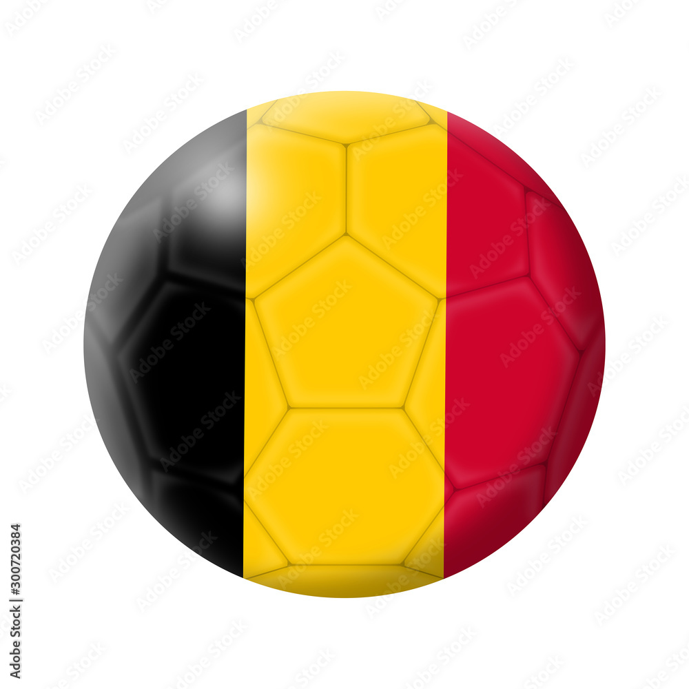 Belgium soccer ball football illustration isolated on white with clipping path