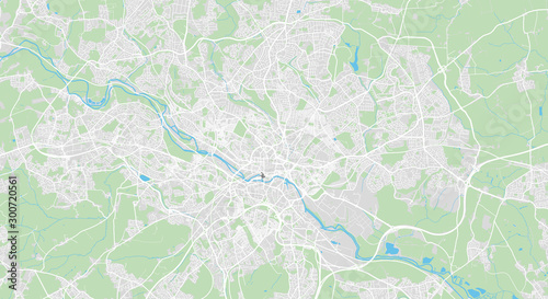 Detailed map of Leeds, UK