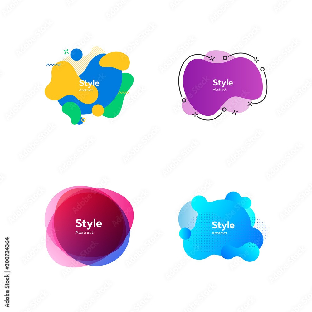 Collection of modern aqua abstract graphic elements Collection of modern aqua abstract graphic elements