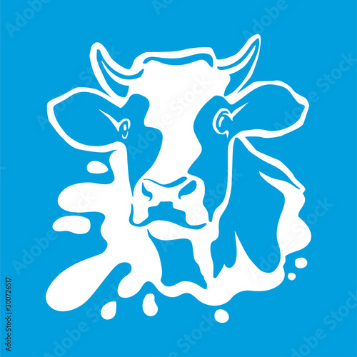 Vector fresh milk logo. Dairy products, packaging and advertising.