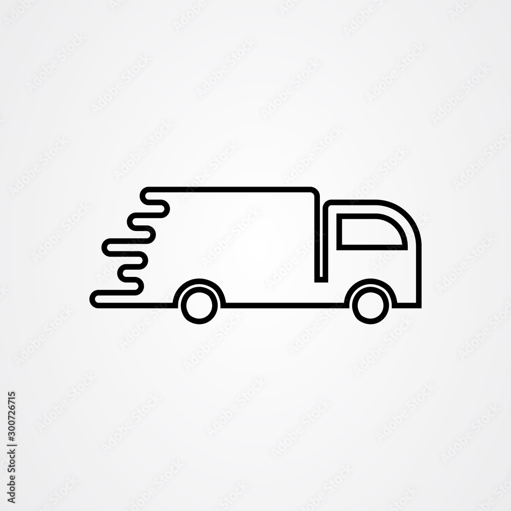 Delivery truck icon. simple flat vector illustration. Delivery truck icon. simple flat vector illustration.