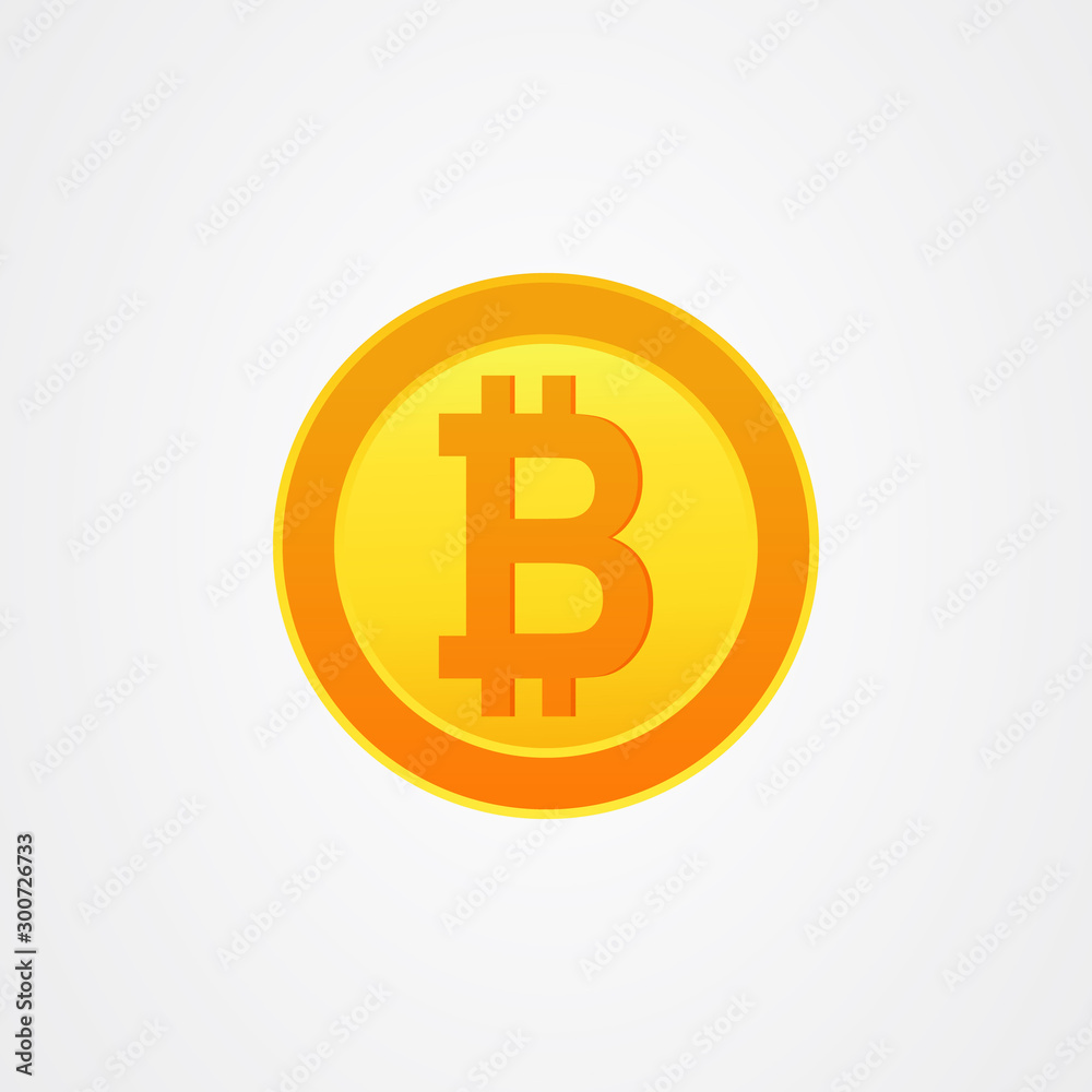 Bitcoin sign icon. Crypto currency symbol. Bitcoin sign icon. Crypto currency symbol.