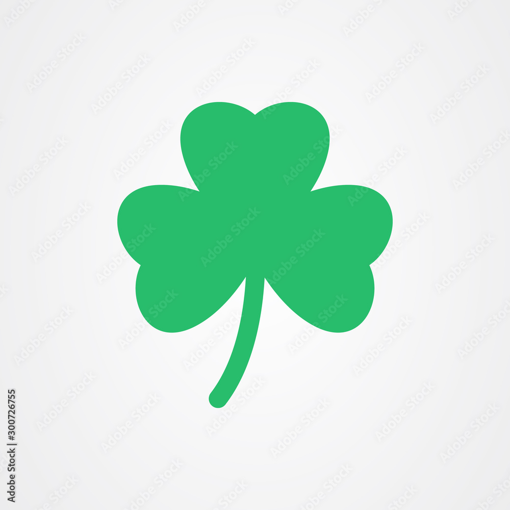 Three leaf clover icon. St Patricks day vector Three leaf clover icon. St Patricks day vector