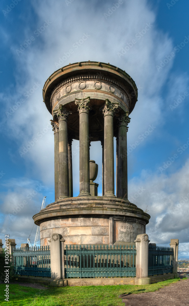 Nelson monument from on Calton hill - Edinburgh - Scotland - uk