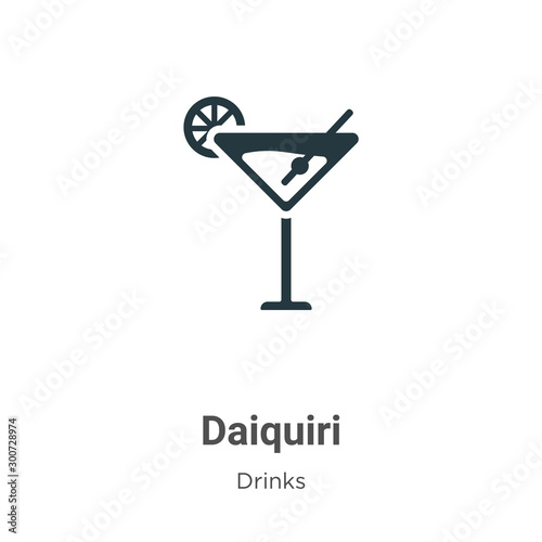 Daiquiri vector icon on white background. Flat vector daiquiri icon symbol sign from modern drinks collection for mobile concept and web apps design.