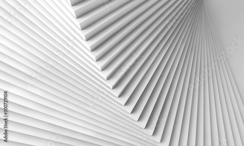 Abstract white geometric background 3d