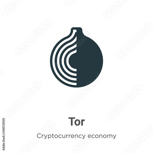 Tor vector icon on white background. Flat vector tor icon symbol sign from modern blockchain collection for mobile concept and web apps design. photo