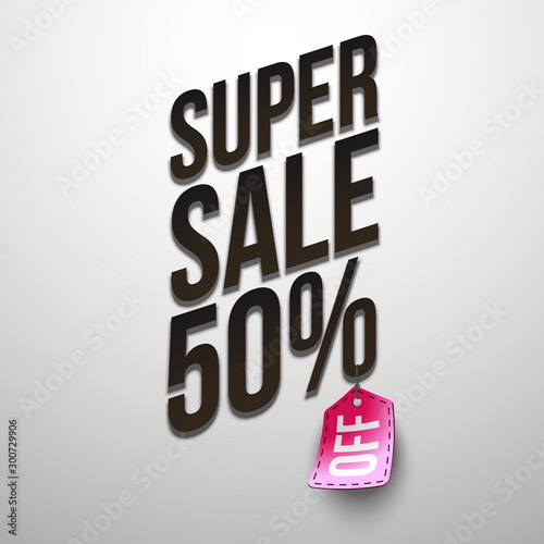 Sticker for mega-sale "Black Friday". Black Friday discount poster. Annual Christmas sales season. Big discounts in retail and online stores (up to 50%). Friday, November 29, 2019