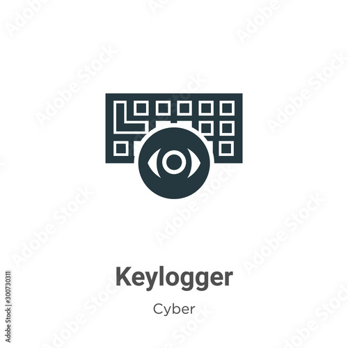 Keylogger vector icon on white background. Flat vector keylogger icon symbol sign from modern cyber collection for mobile concept and web apps design.