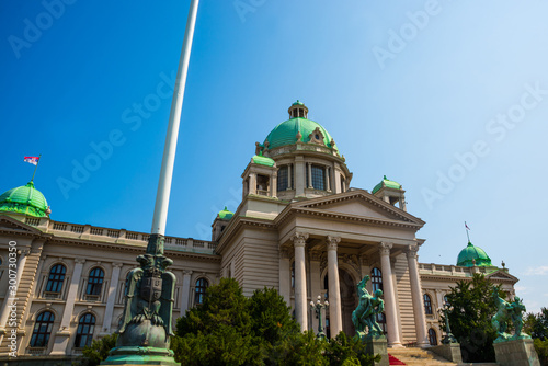 Belgrade, Serbia: Dom Narodne Skupstine. House of the National Assembly of Serbia in Belgrade photo