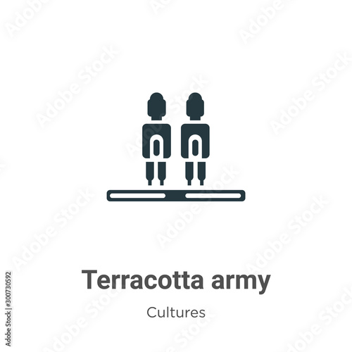 Terracotta army vector icon on white background. Flat vector terracotta army icon symbol sign from modern cultures collection for mobile concept and web apps design.