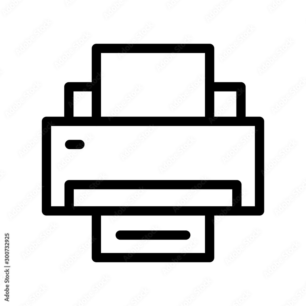 Printer Icon With White Background